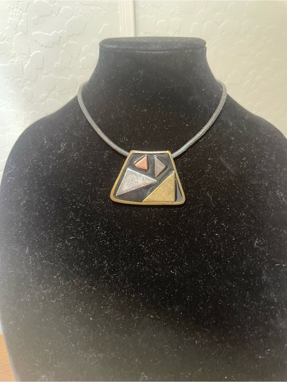 Chico's Geometric Pendant Necklace - Black, Gold, Silver, Copper